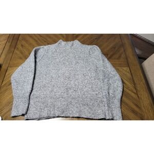 Marled Reunited Clothing Women Grey Mock Neck Knit Pullover Sweater XL